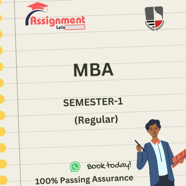 NMIMS 1st Semester Assignments (Regular)