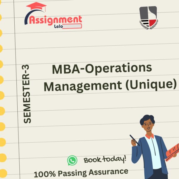 MBA - Operations Management (Unique)