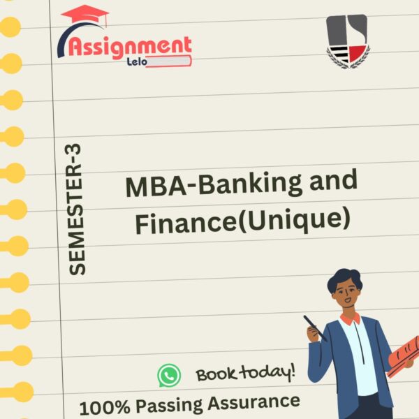 MBA - Banking and Finance Management (Unique)