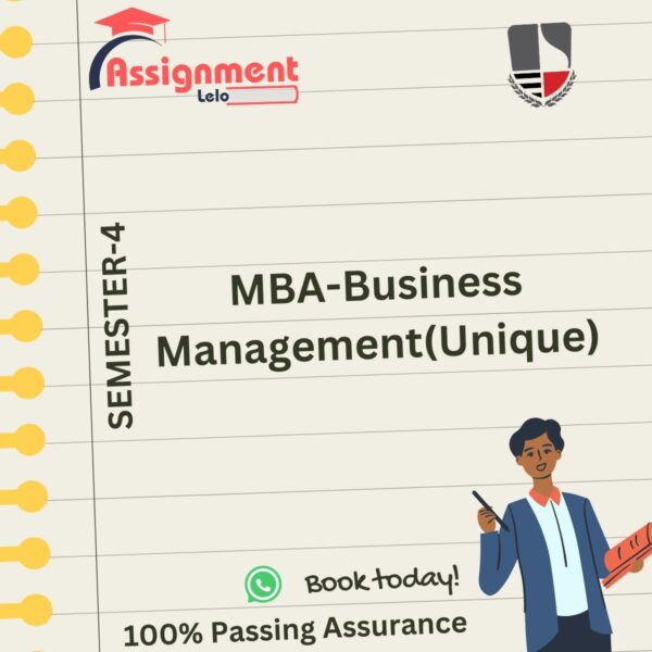 MBA - Business Management (Unique)